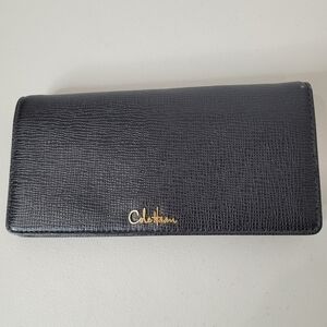 Cole Haan Textured Leather Long Slim Bi-fold Wallet